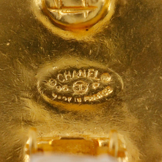 CHANEL Earring Plated Gold gold vintage COCO Mark Women Used Authentic