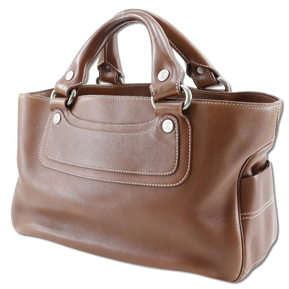 CELINE Handbag Calfskin Brown Boogie bag Women Used Authentic