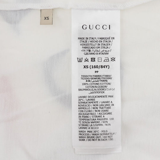 GUCCI Short sleeve T-shirt cotton White adidas collaboration unisex(Unisex) XS Used Authentic