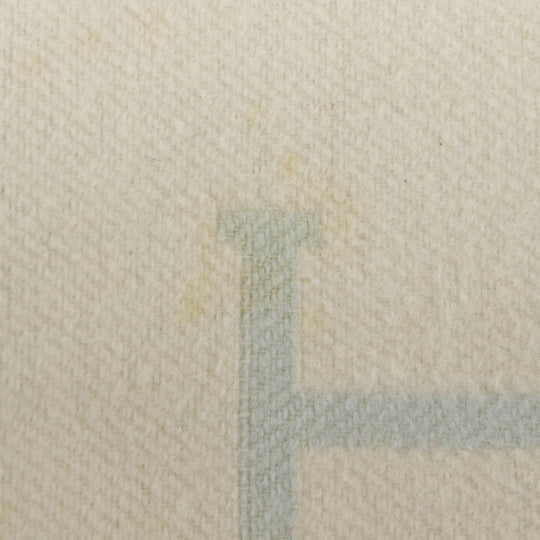 HERMES Other accessories Cashmere, Wool White / light blue Blanket Swaddling Baby Plaid Avalon Kids(Unisex) Used Authentic