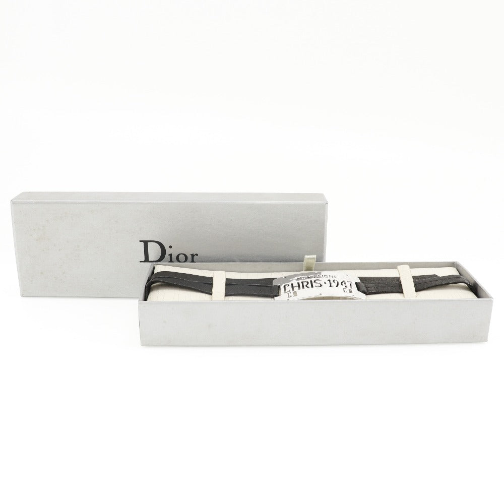 Christian Dior choker metallic Silver Montaigne Cris 1947 Women Used Authentic