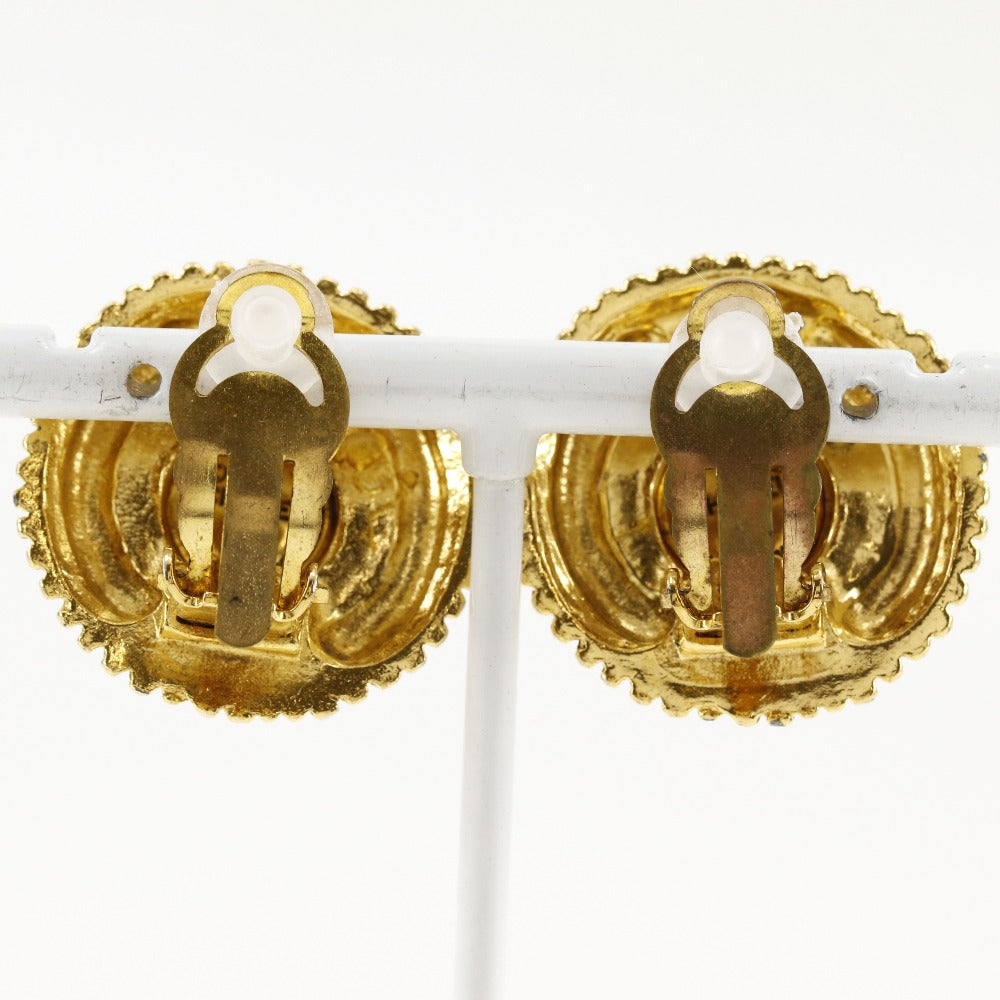 CHANEL Earring Plated Gold, Faux Pearl gold vintage Women Used Authentic