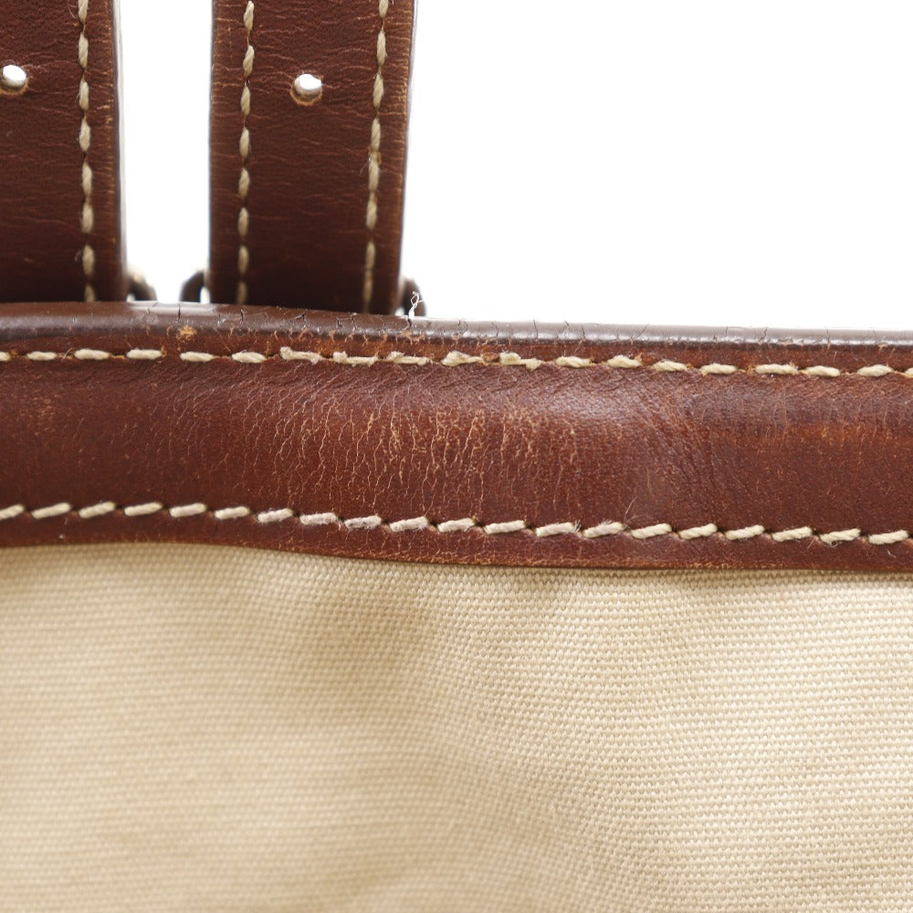 CELINE Tote Bag canvas black logo Women Used Authentic