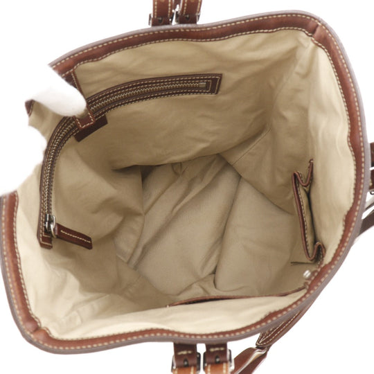 CELINE Tote Bag canvas black logo Women Used Authentic