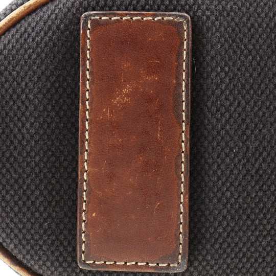 CELINE Tote Bag canvas black logo Women Used Authentic