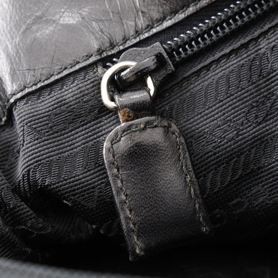 PRADA Shoulder Bag Calfskin black plastic chain Women Used Authentic