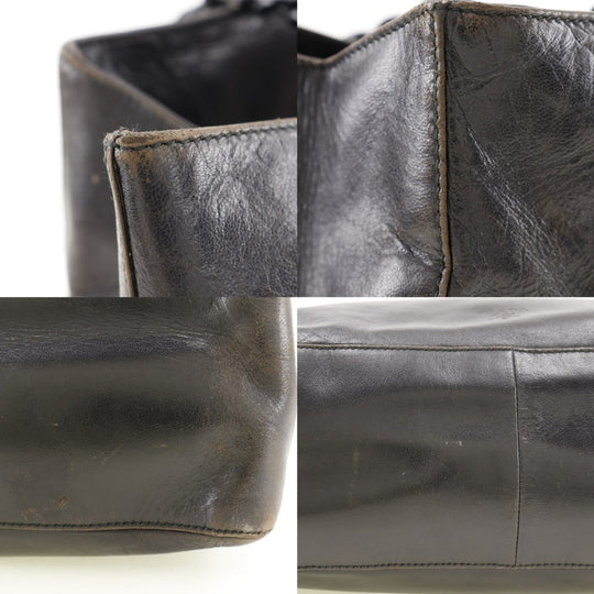 PRADA Shoulder Bag Calfskin black plastic chain Women Used Authentic