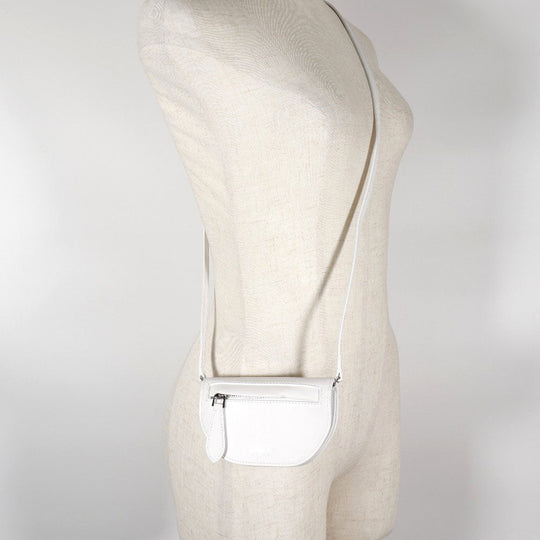 BURBERRY Shoulder Bag leather White Olympia Mini Shoulder Women Used Authentic