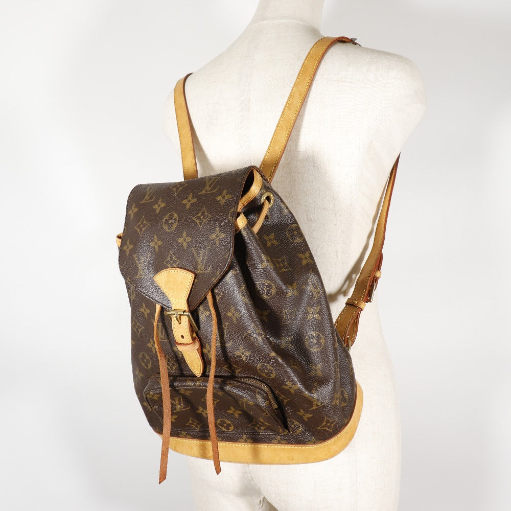 LOUIS VUITTON Backpack M51136 Monogram canvas Brown *Junk item MontsourisMM Women Used Authentic