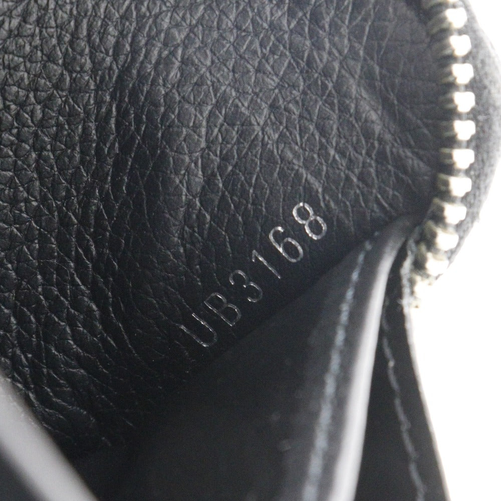 LOUIS VUITTON Long Wallet Purse leather black Zippy wallet Portefeuille Rock Me Women Used Authentic