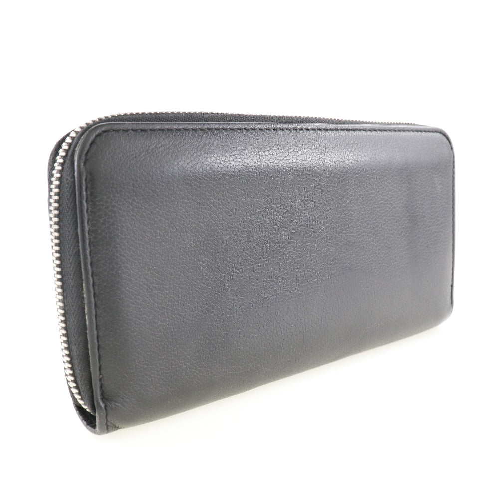 LOUIS VUITTON Long Wallet Purse leather black Zippy wallet Portefeuille Rock Me Women Used Authentic