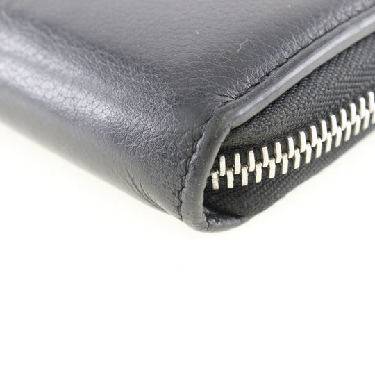 LOUIS VUITTON Long Wallet Purse leather black Zippy wallet Portefeuille Rock Me Women Used Authentic