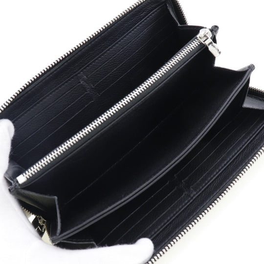 LOUIS VUITTON Long Wallet Purse leather black Zippy wallet Portefeuille Rock Me Women Used Authentic