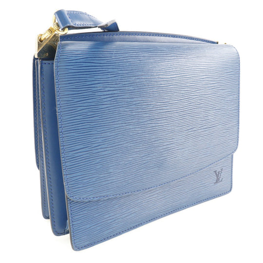 LOUIS VUITTON Shoulder Bag M52365 Epi Leather Blue W Hook Wallet  Grenel Women Used Authentic