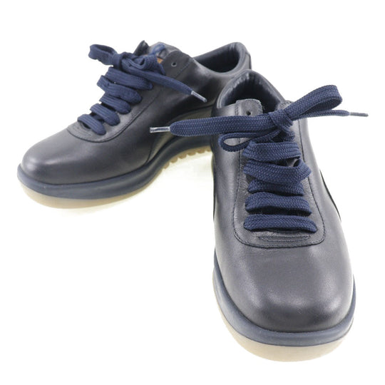 LOUIS VUITTON sneakers leather black shoes Women 36 Used Authentic