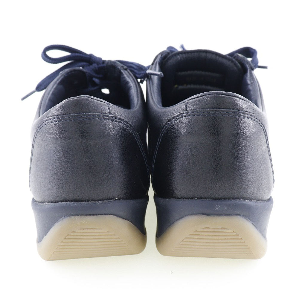 LOUIS VUITTON sneakers leather black shoes Women 36 Used Authentic