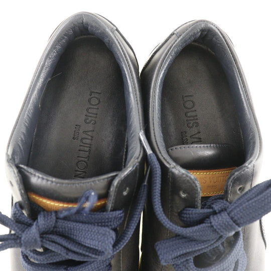 LOUIS VUITTON sneakers leather black shoes Women 36 Used Authentic
