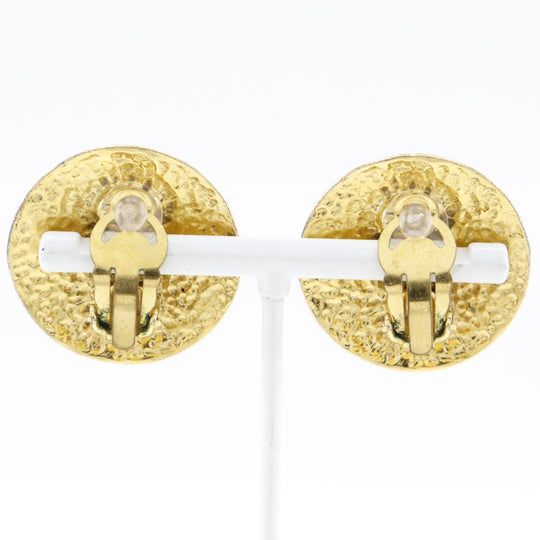 CHANEL Earring Plated Gold gold vintage Matrasse Women Used Authentic