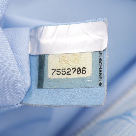 CHANEL Tote Bag A15826 Nylon canvas light blue New travel line Tote TGM Women Used Authentic