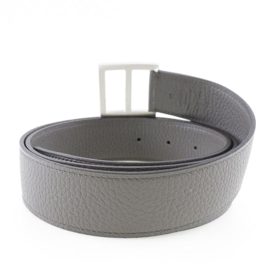HERMES belt Taurillon Clemence gray Serie mens 95 Used Authentic