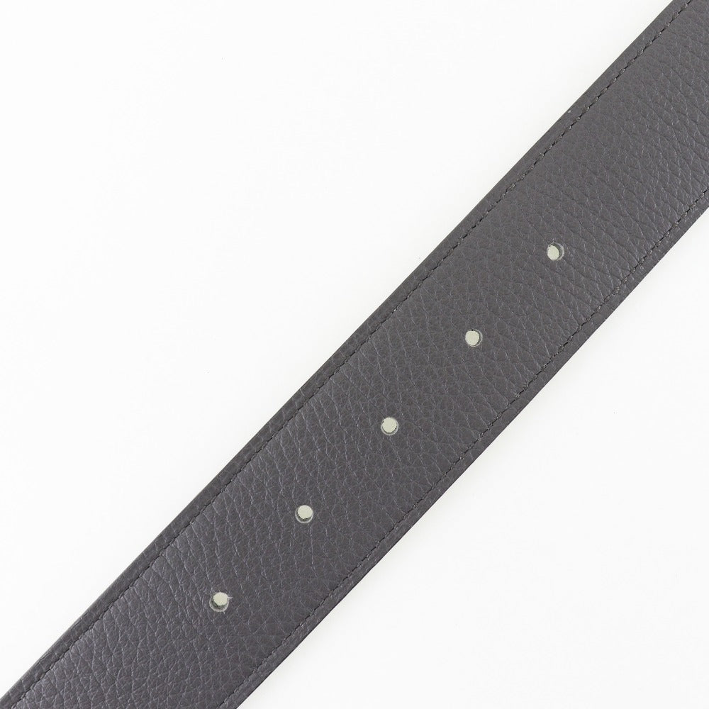 HERMES belt Taurillon Clemence gray Serie mens 95 Used Authentic