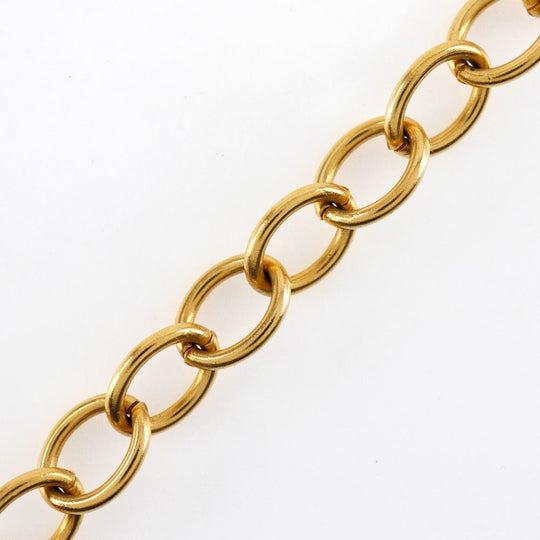 CHANEL Necklace Plated Gold gold vintage cross COCO Mark Women Used Authentic