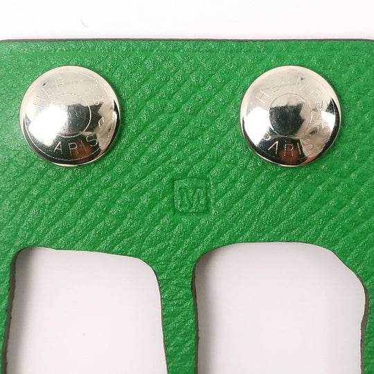 HERMES bracelet Togo Green petit ache ecaille Bangle Women Used Authentic