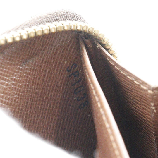 LOUIS VUITTON Long Wallet Purse M60017 Monogram canvas Brown Zippy wallet Women Used Authentic