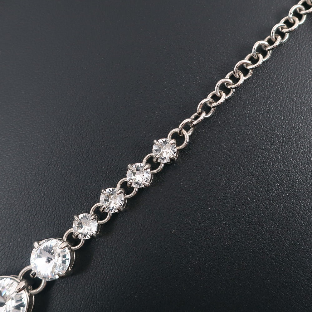 MIUMIU Necklace 5JC195 metallic Silver choker chandelier Women Used Authentic