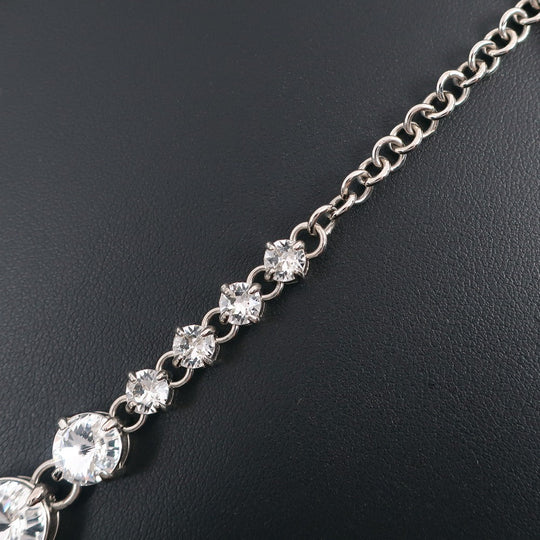 MIUMIU Necklace 5JC195 metallic Silver choker chandelier Women Used Authentic