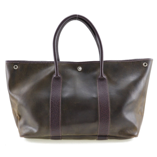 HERMES Tote Bag Amazonia Brown Garden party PM mens(Unisex) Used Authentic
