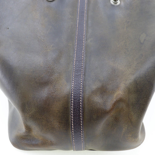 HERMES Tote Bag Amazonia Brown Garden party PM mens(Unisex) Used Authentic