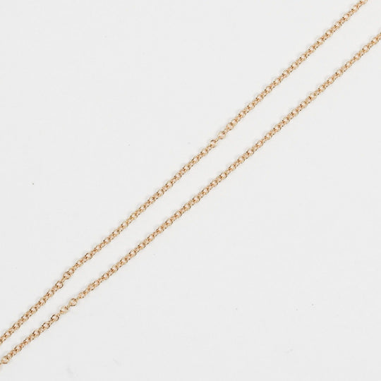 TIFFANY&Co. Necklace K18 Pink Gold gold 0.3" model Open heart Women Used Authentic