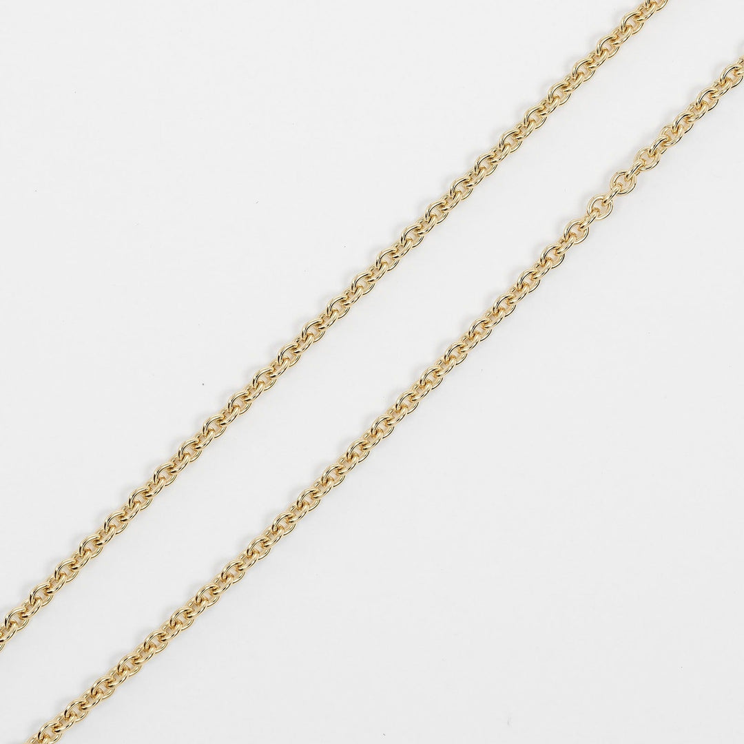 CARTIER Necklace K18 Yellow Gold, Diamond gold 2C Charm Women Used Authentic