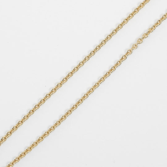 CARTIER Necklace K18 Yellow Gold, Diamond gold 2C Charm Women Used Authentic