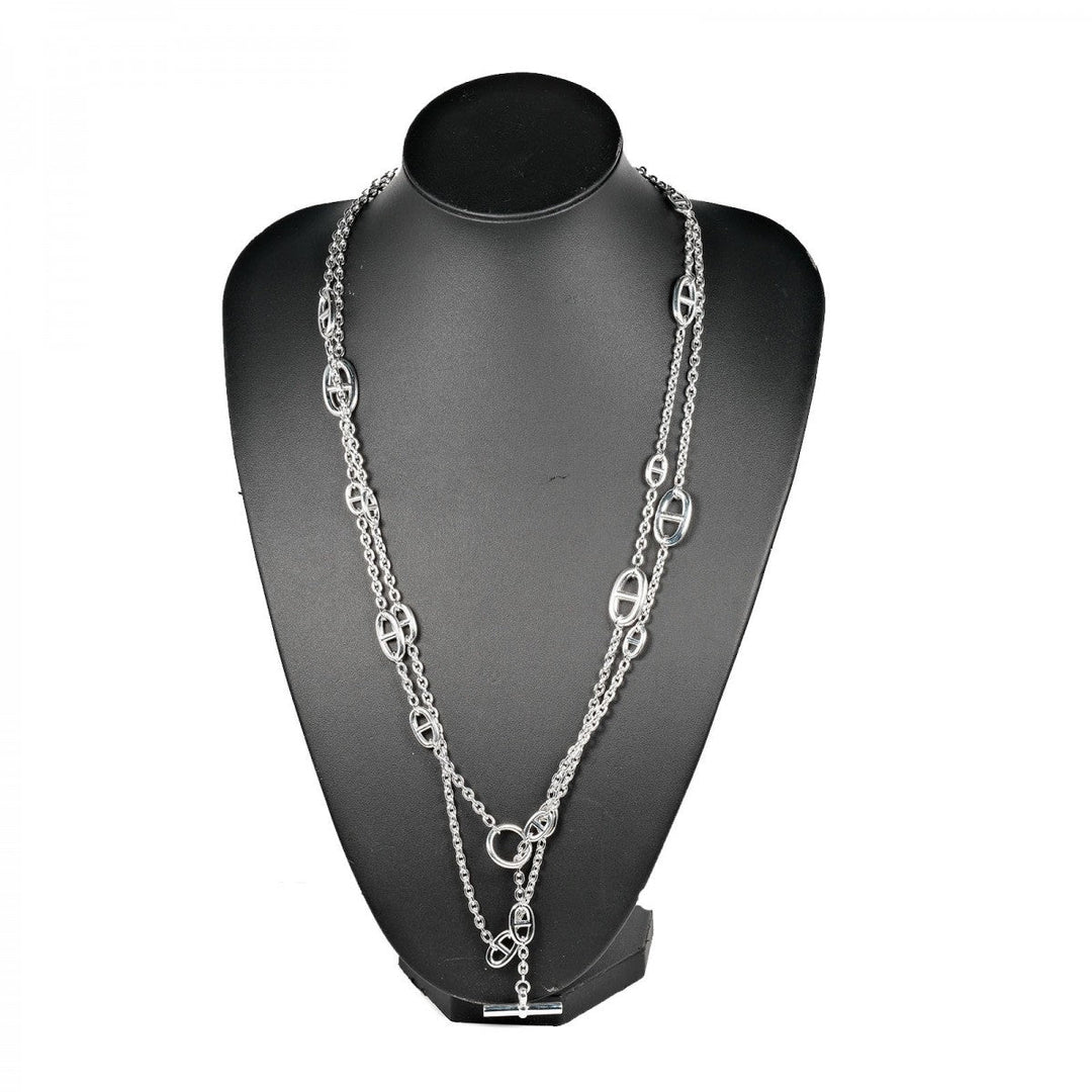 HERMES Necklace Silver925 Silver Chene Dunkle Farandole 160