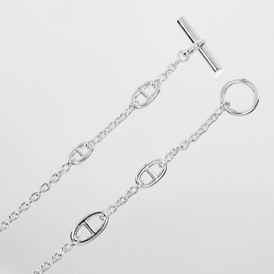 HERMES Necklace Silver925 Silver Chene Dunkle Farandole 160