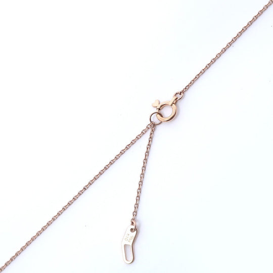 STAR JEWELRY Necklace K10 pink gold, diamond gold 1P diamond heart Women Used Authentic
