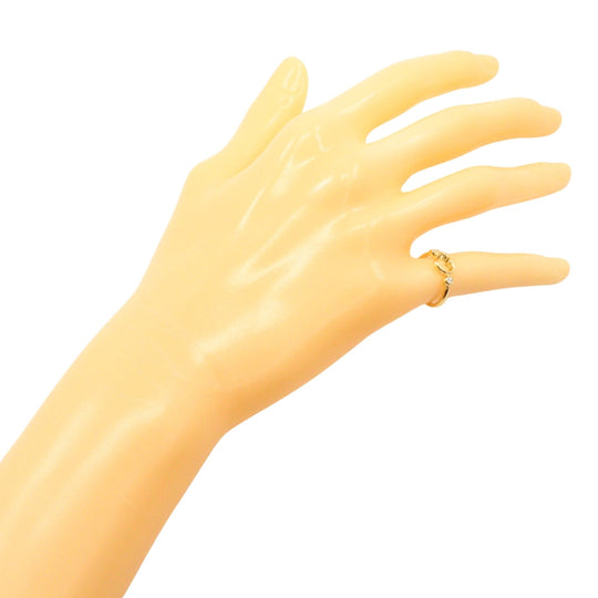 TIFFANY&Co. Ring K18 Yellow Gold, Diamond gold 2P diamond Elsa Peretti Open heart Women Used Authentic