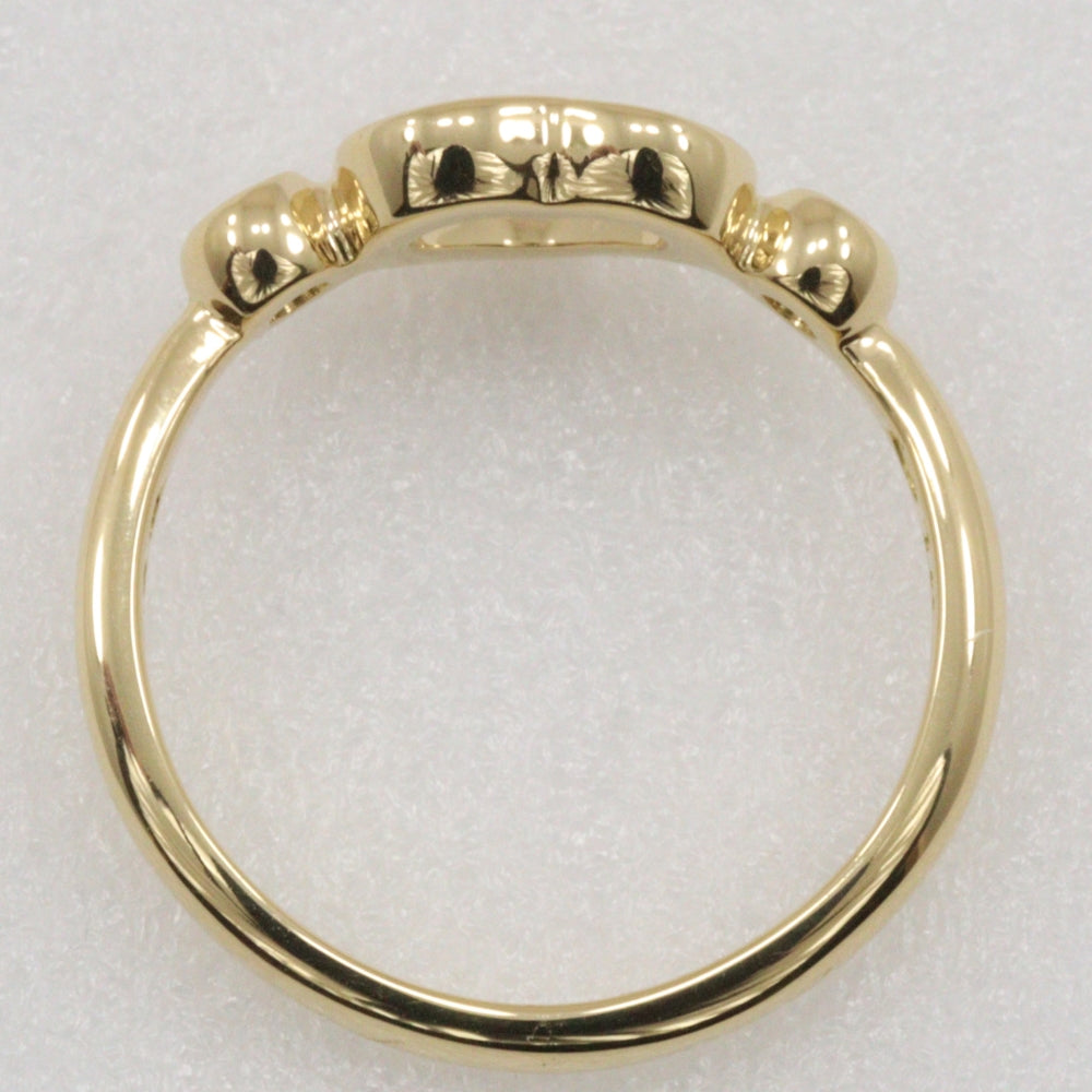 TIFFANY&Co. Ring K18 Yellow Gold, Diamond gold 2P diamond Elsa Peretti Open heart Women Used Authentic