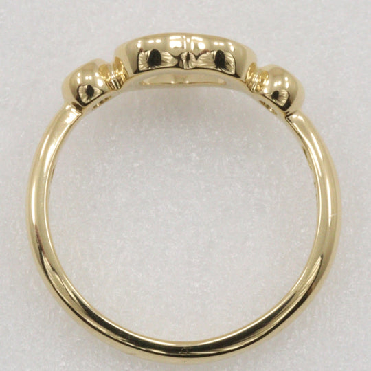 TIFFANY&Co. Ring K18 Yellow Gold, Diamond gold 2P diamond Elsa Peretti Open heart Women Used Authentic