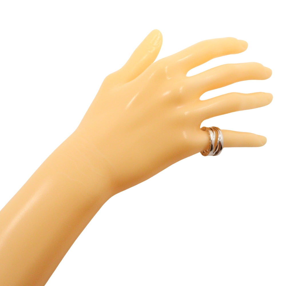 BVLGARI Ring K18 white gold Silver Be zero one B-zero1 Legend Women 50 Used Authentic