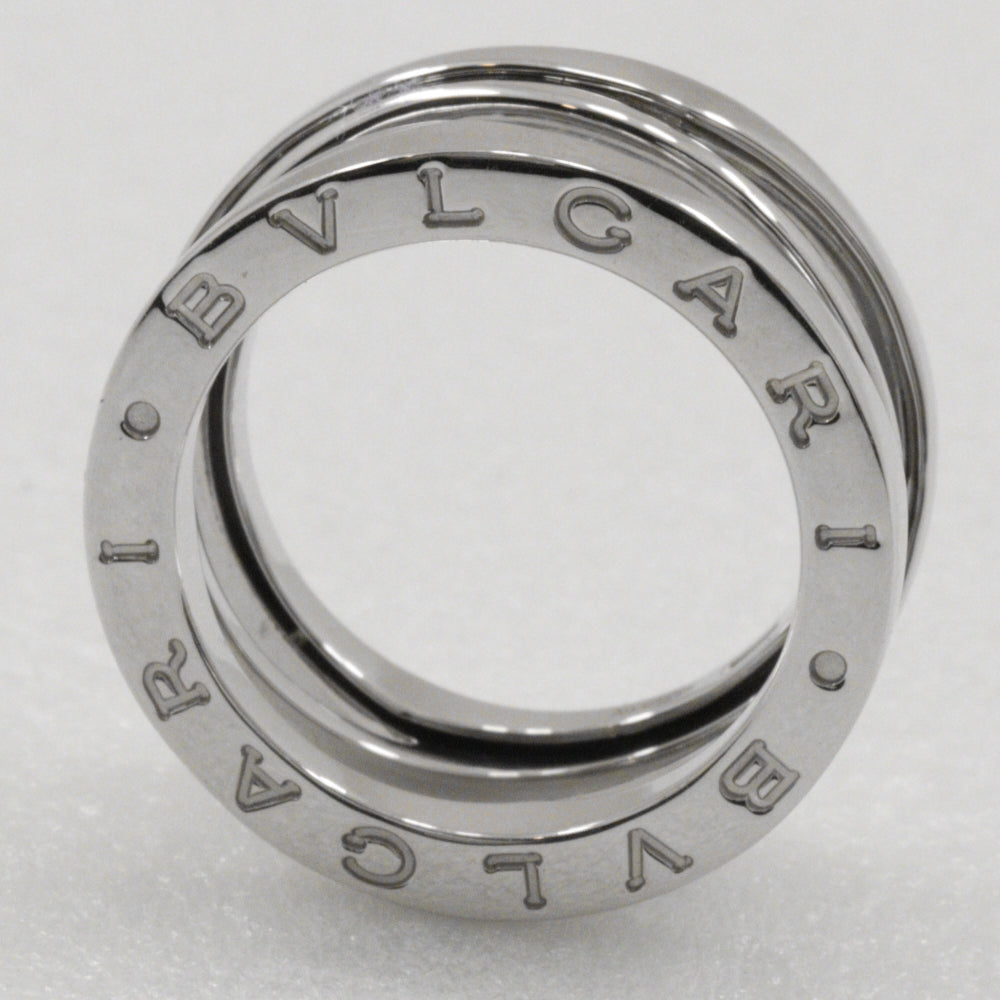 BVLGARI Ring K18 white gold Silver Be zero one B-zero1 Legend Women 50 Used Authentic