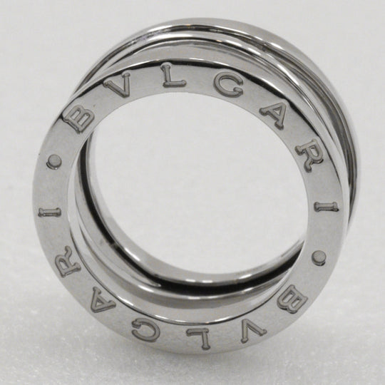 BVLGARI Ring K18 white gold Silver Be zero one B-zero1 Legend Women 50 Used Authentic