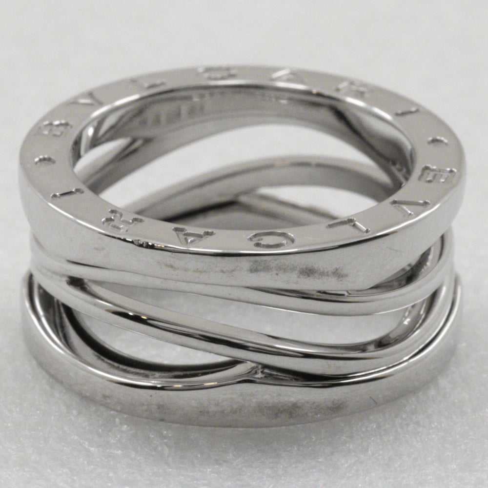 BVLGARI Ring K18 white gold Silver Be zero one B-zero1 Legend Women 50 Used Authentic