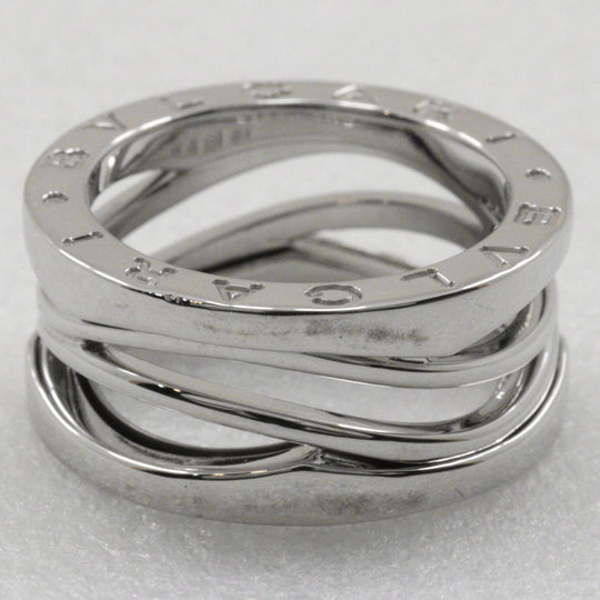 BVLGARI Ring K18 white gold Silver Be zero one B-zero1 Legend Women 50 Used Authentic