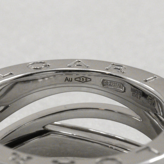 BVLGARI Ring K18 white gold Silver Be zero one B-zero1 Legend Women 50 Used Authentic