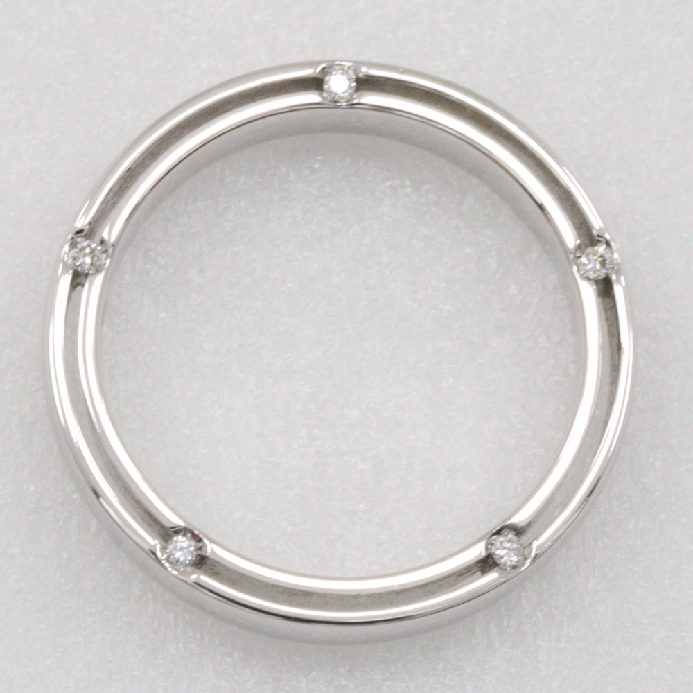 Damiani Ring K18 White Gold, Diamond Silver D side Women Used Authentic