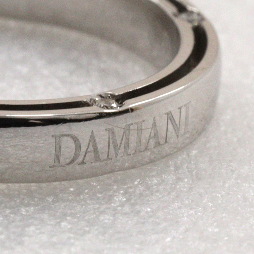 Damiani Ring K18 White Gold, Diamond Silver D side Women Used Authentic