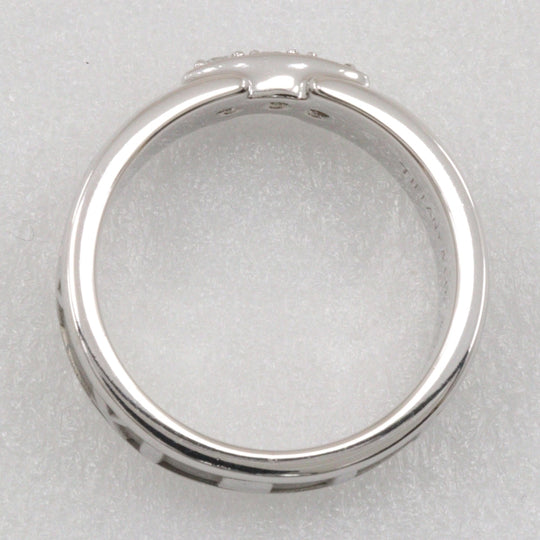 TIFFANY&Co. Ring K18 White Gold, Diamond Silver 3P diamond Atlas ring Women Used Authentic